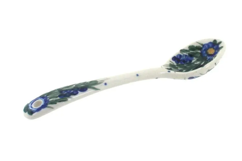 Blue Rose Polish Pottery Sugar Spoon