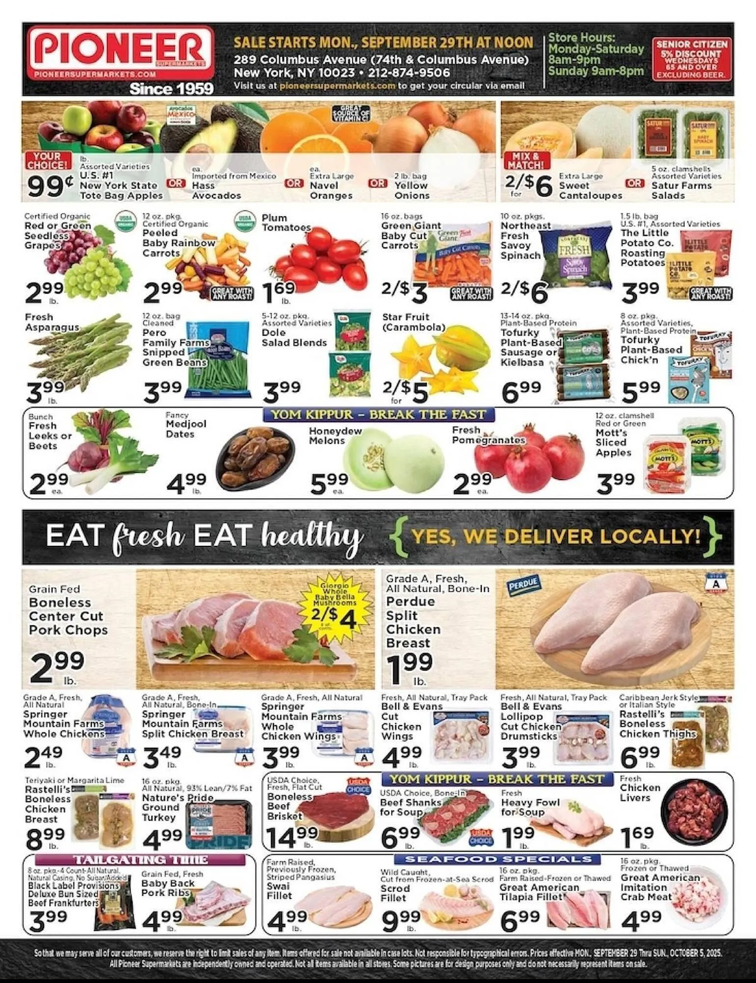 Weekly ad Pioneer Supermarkets weekly ad from September 29 to October 5 2025 - Page 1