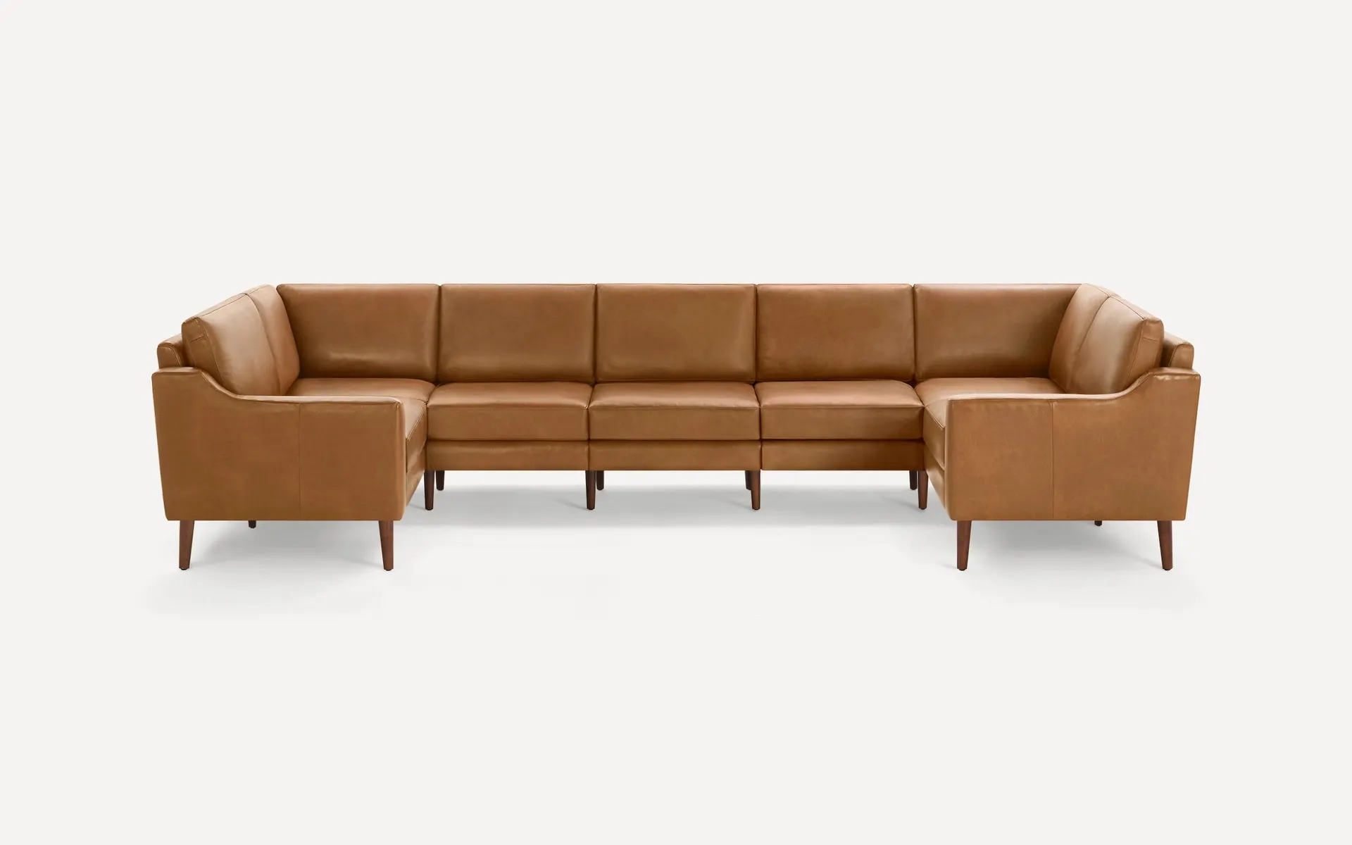 Slope Nomad Leather 7-Seat U Sectional