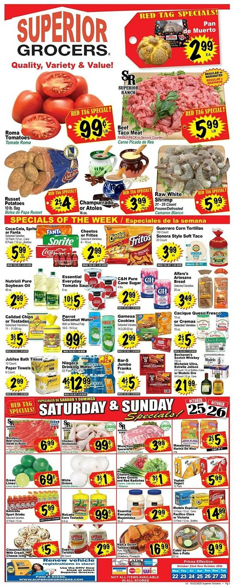 Weekly ad Superior Grocers weekly ad from October 22 to October 28 2025 - Page 1