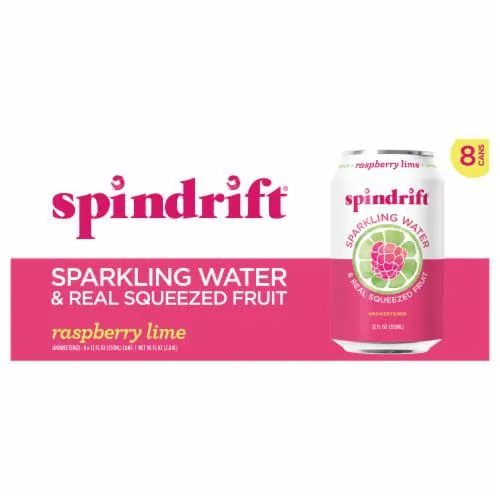 Spindrift® Raspberry Lime Flavored Sparkling Water Cans