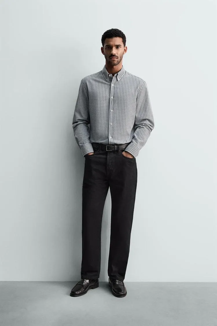 WASHED TEXTURED OXFORD SHIRT