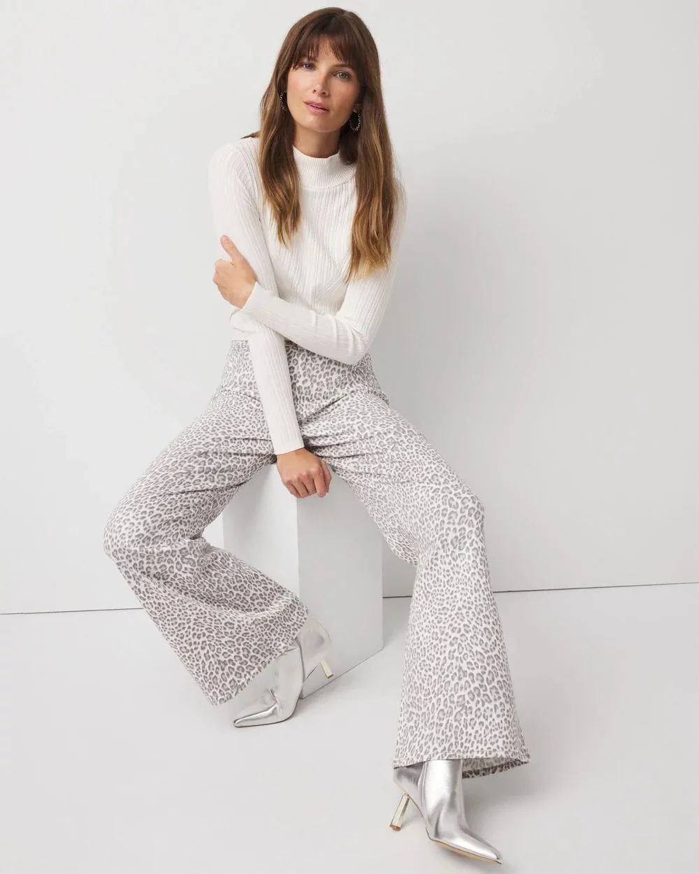 Leopard Extra High Rise Wide Leg Jean