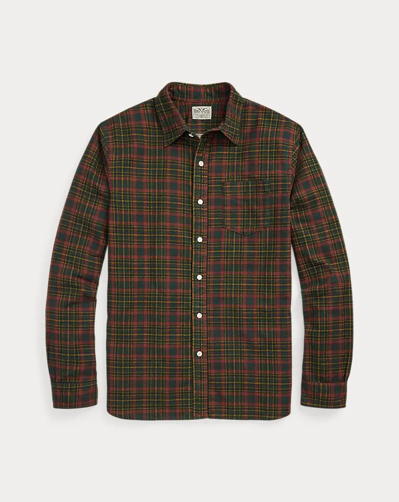 Plaid-Print Flannel Workshirt