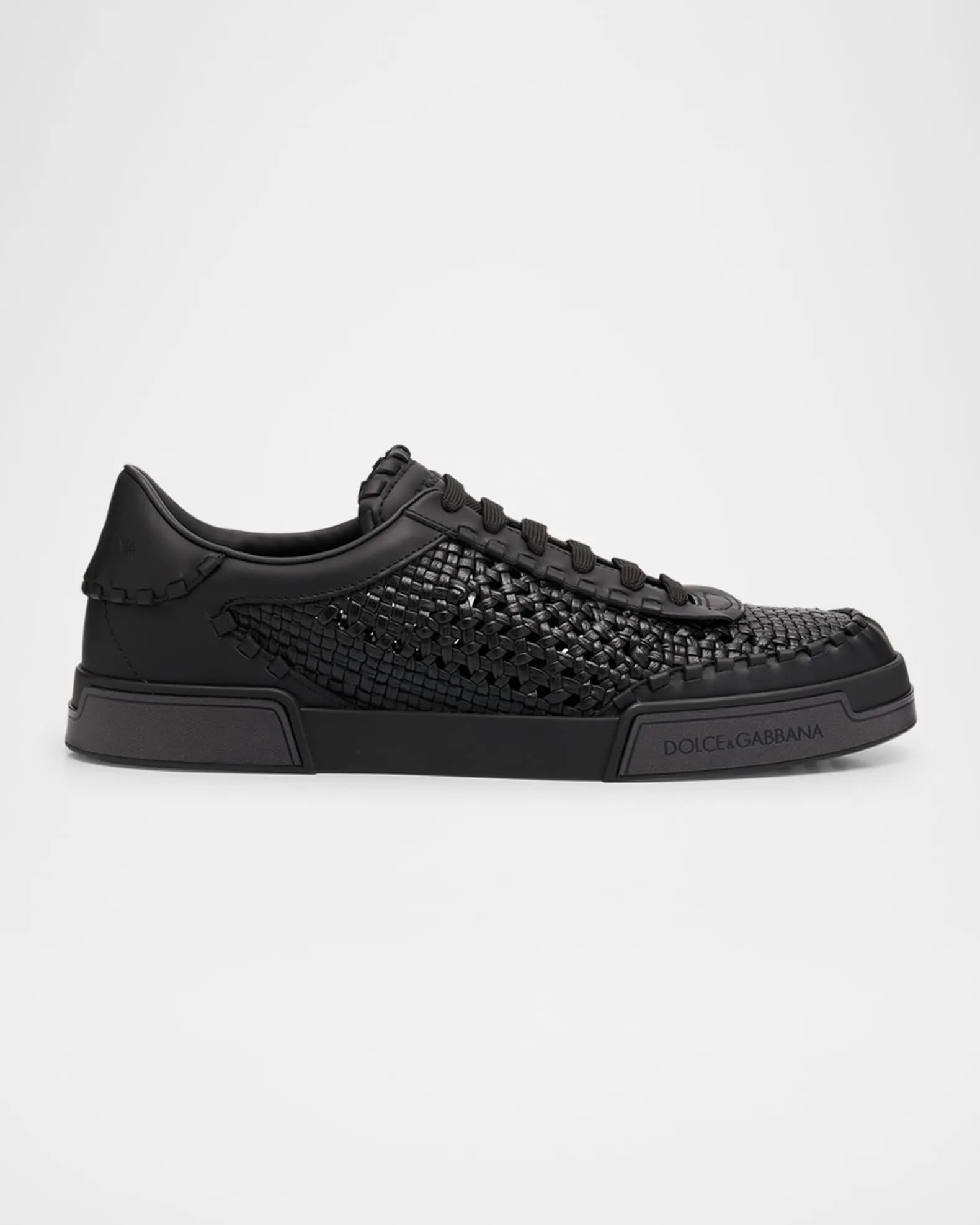Men's Portofino Yacht Woven Leather Low-Top Sneakers