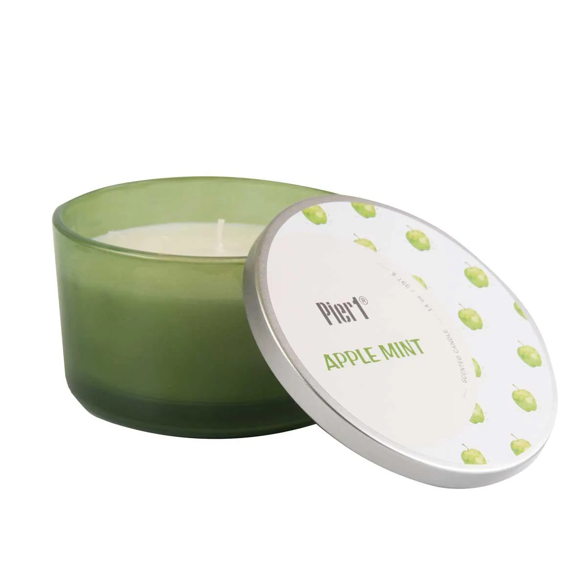 Pier 1 Apple Mint Filled 3-Wick 14oz Candle