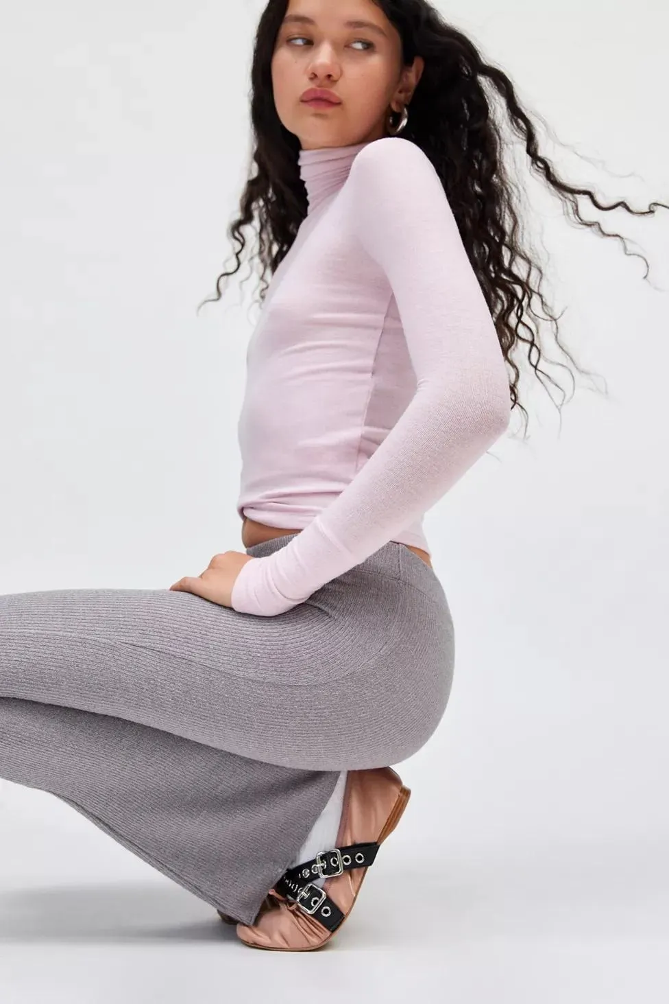 UO Farrah Knit Kick Flare Pant