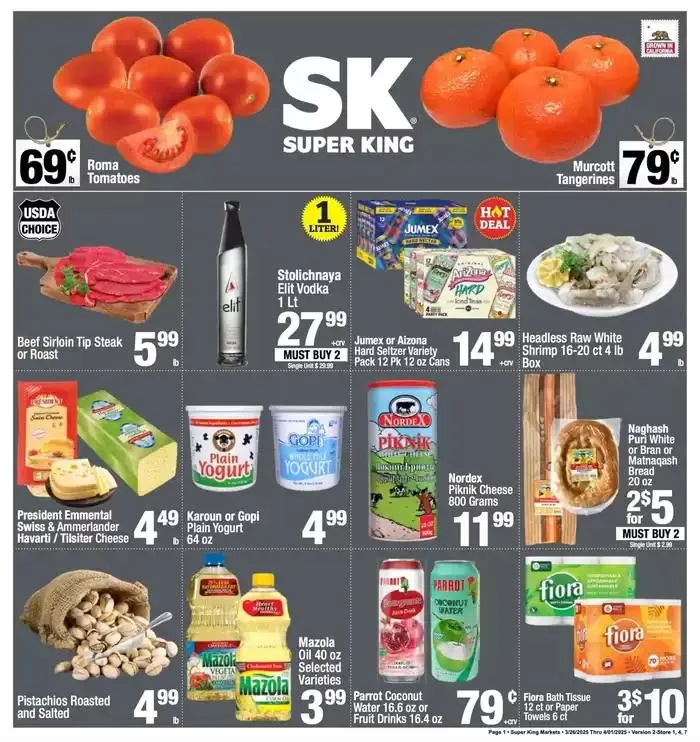 Weekly ad Weekly add Super King Markets from March 26 to April 1 2025 - Page 1