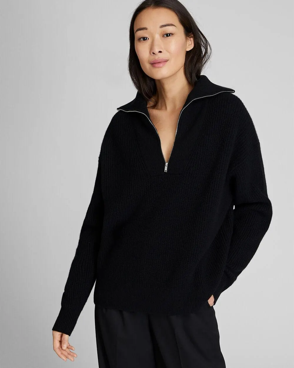 Cashmere Quarter-Zip Sweater