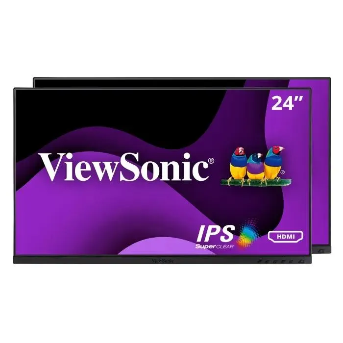 ViewSonic 24" Dual Pack Head-Only 1080p IPS Monitors with HDMI, DP, and VGA | VG2448A-2_H2