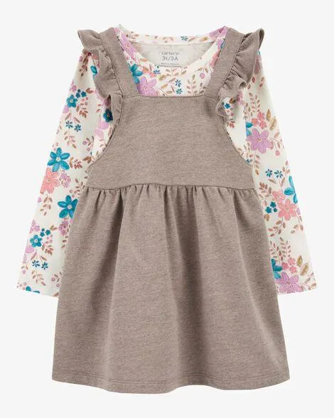 Baby 2-Piece Floral Tee & Flutter Jumper Set