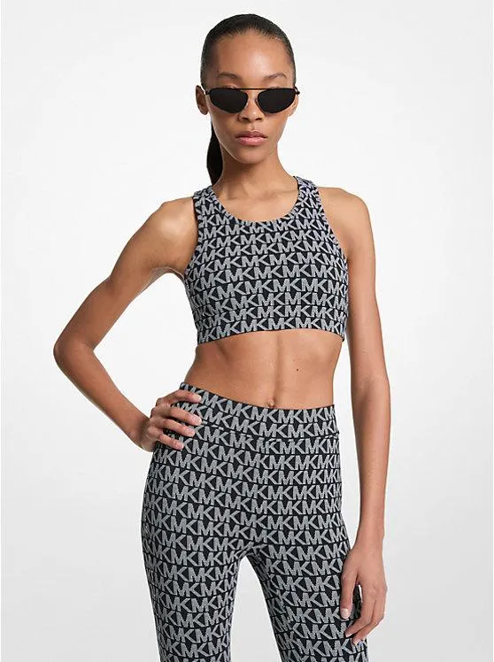 Logo Stretch Nylon Sports Bra