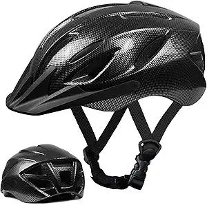 Adult Bike Helmet for Men Women Ages 14 and Up, Streamlined Design with Snap On/Off Visor Moisture-Washable Lining, Bicycle Cycling Helmets Can Fit Head Circumference 58-62cm