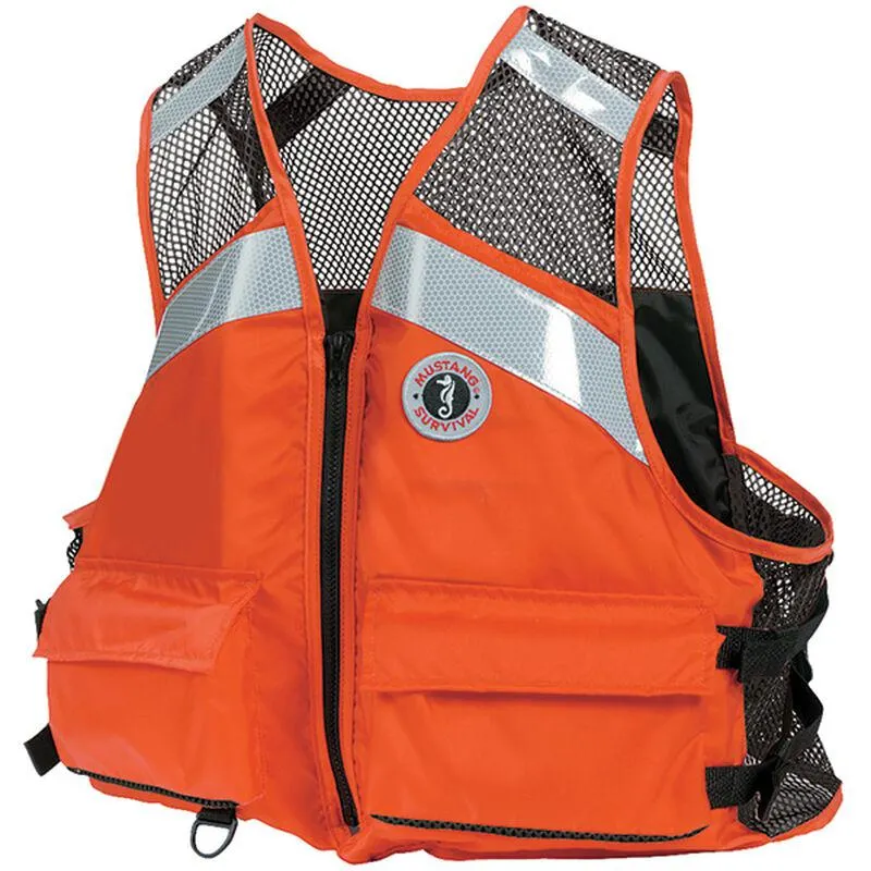 Industrial Mesh Life Jacket, Orange, 5XL