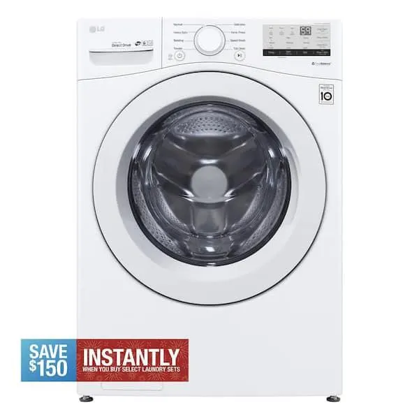 4.5 Cu. Ft. Stackable Front Load Washer in White with Coldwash Technology