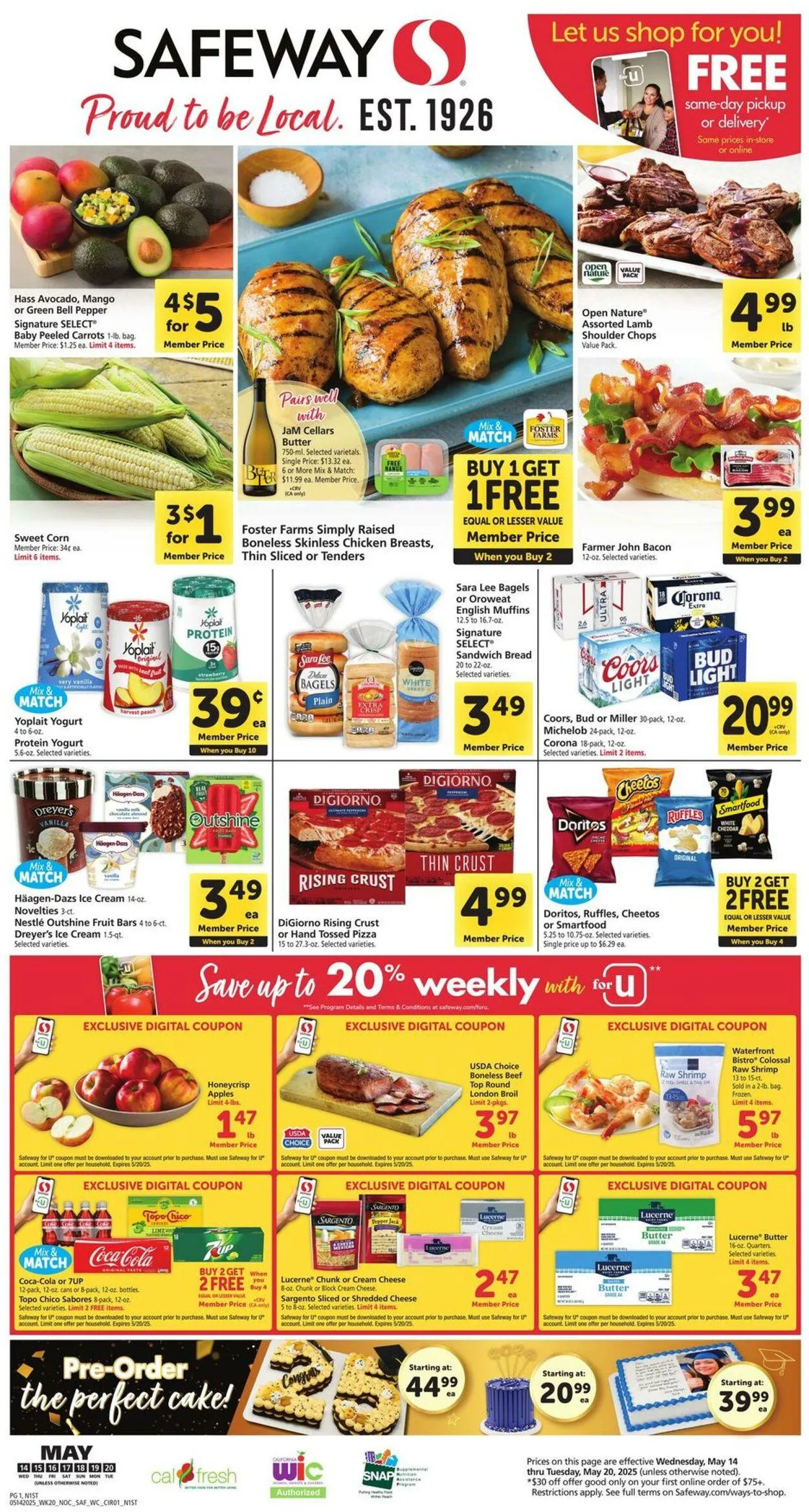 Weekly ad Safeway Current weekly ad from May 14 to May 20 2025 - Page 1