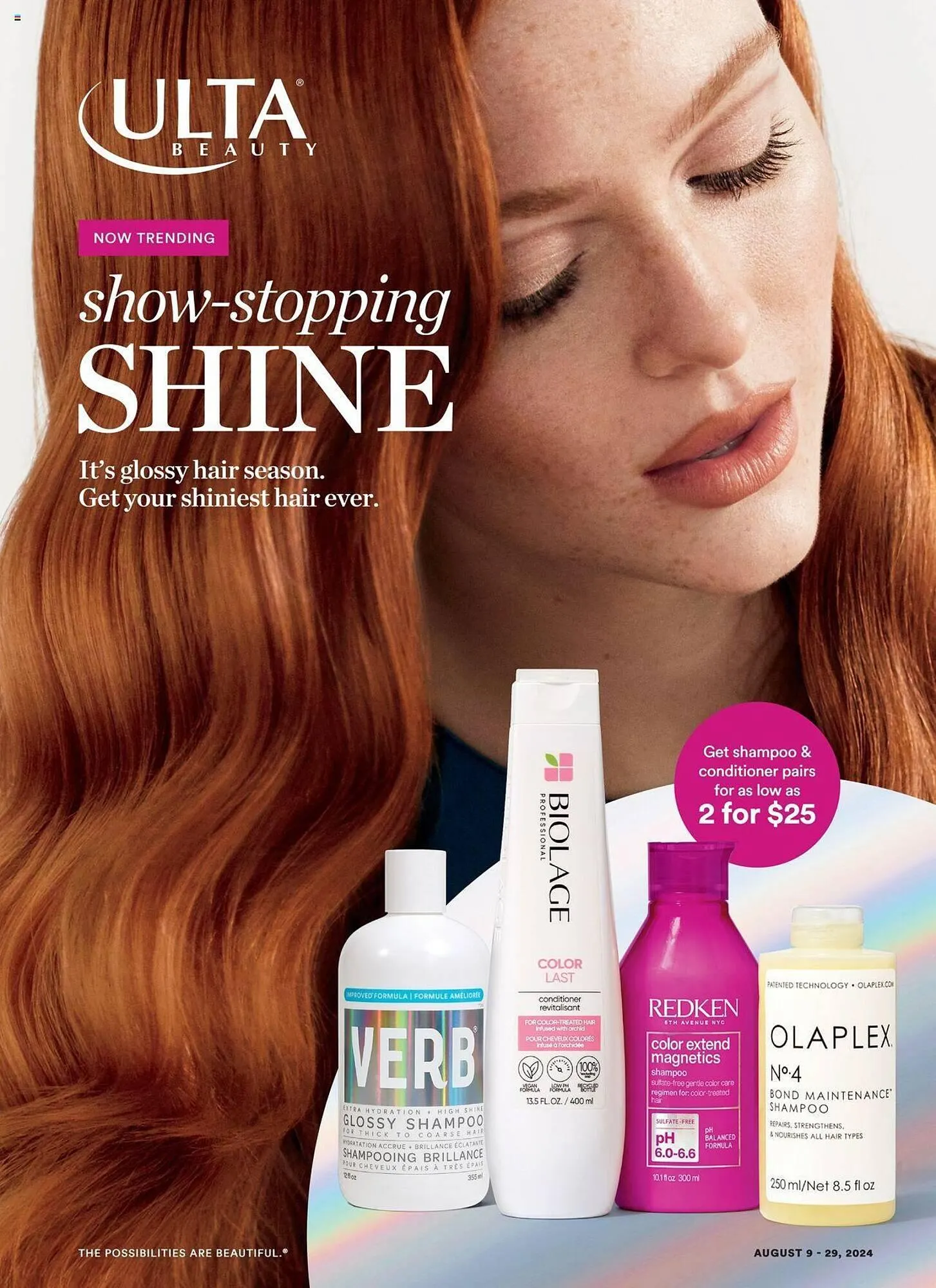 Weekly ad Ulta Beauty Weekly Ad from August 9 to August 29 2024 - Page 1