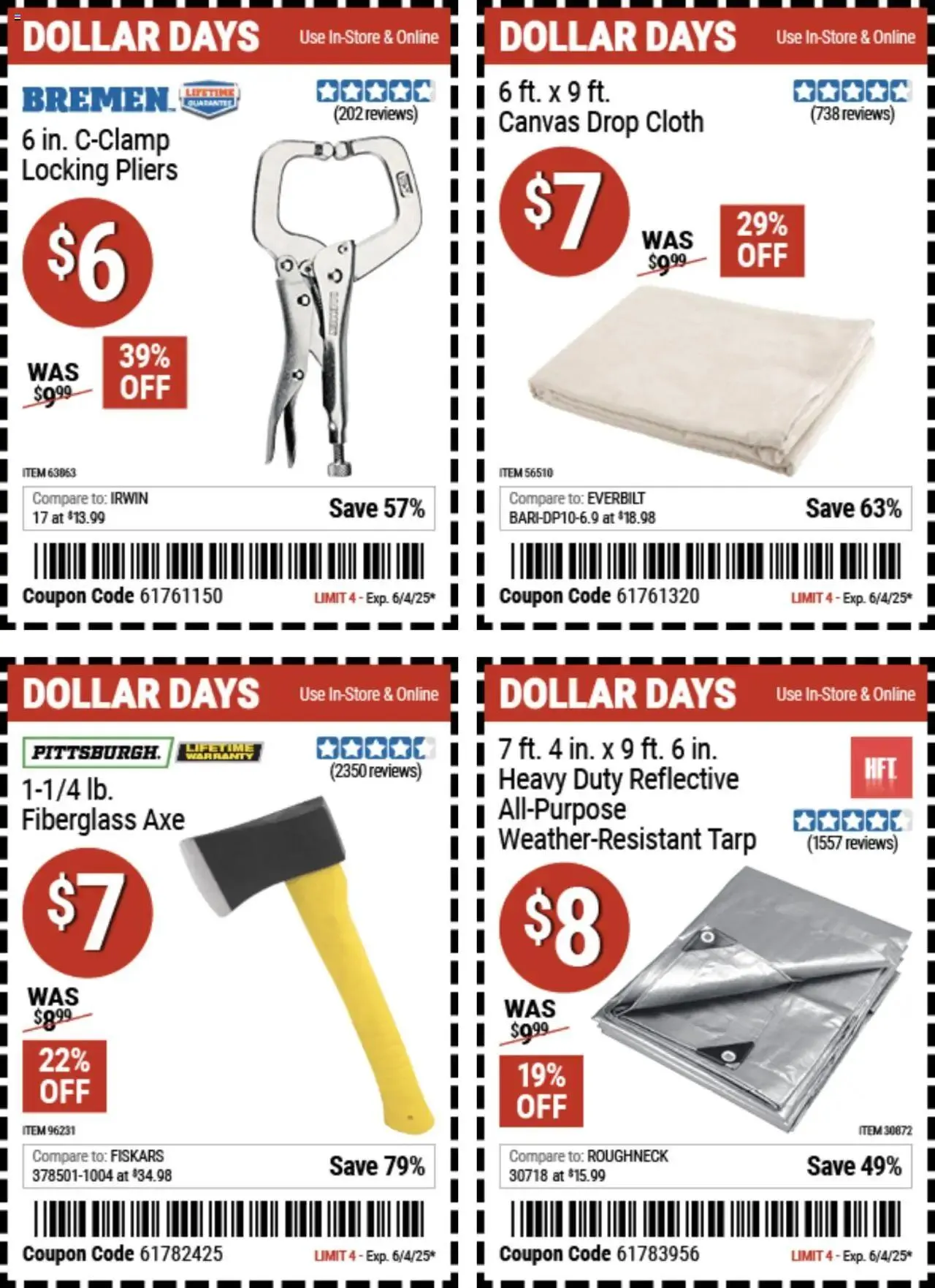 Weekly ad Harbor Freight Dollar Days from May 22 to June 4 2025 - Page 4