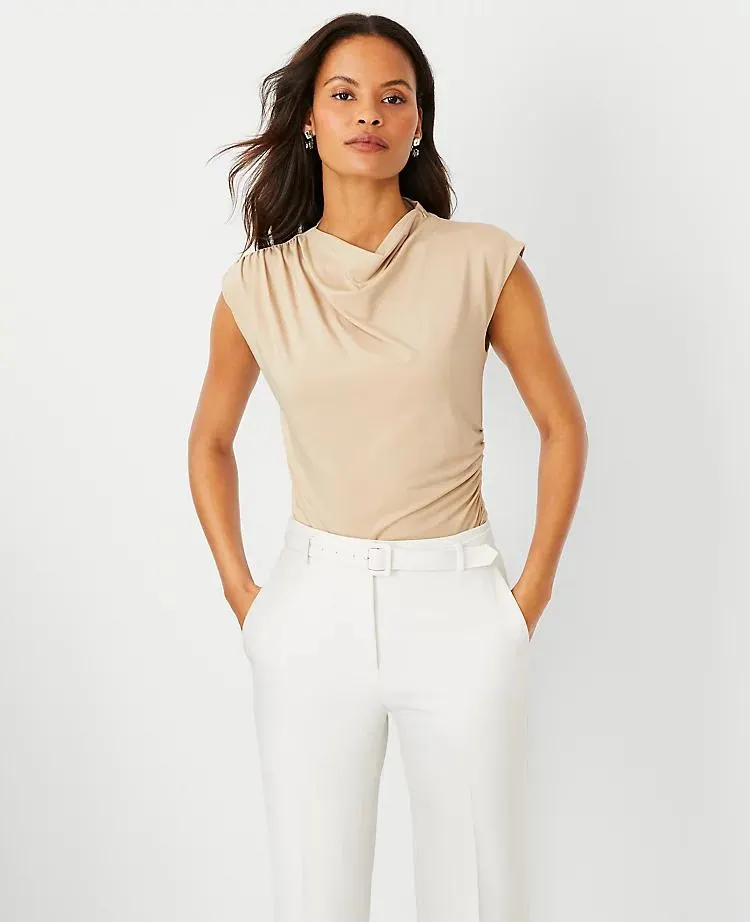 Draped Cowl Neck Top