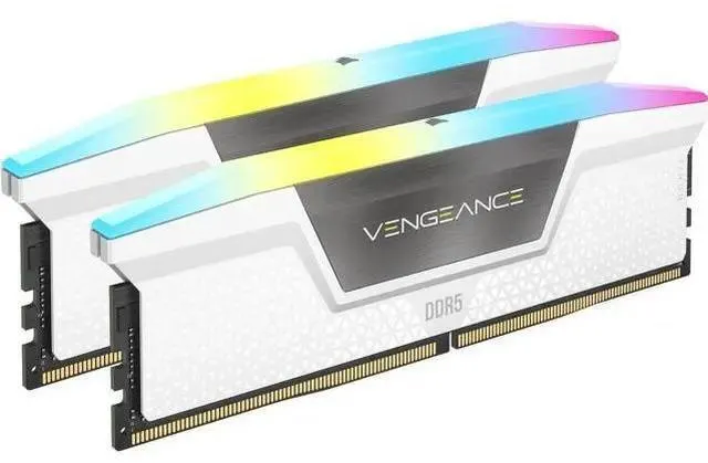CORSAIR Vengeance RGB 32GB (2 x 16GB) 288-Pin PC RAM DDR5 6000 (PC5 48000) Desktop Memory Model CMH32GX5M2E6000C36W