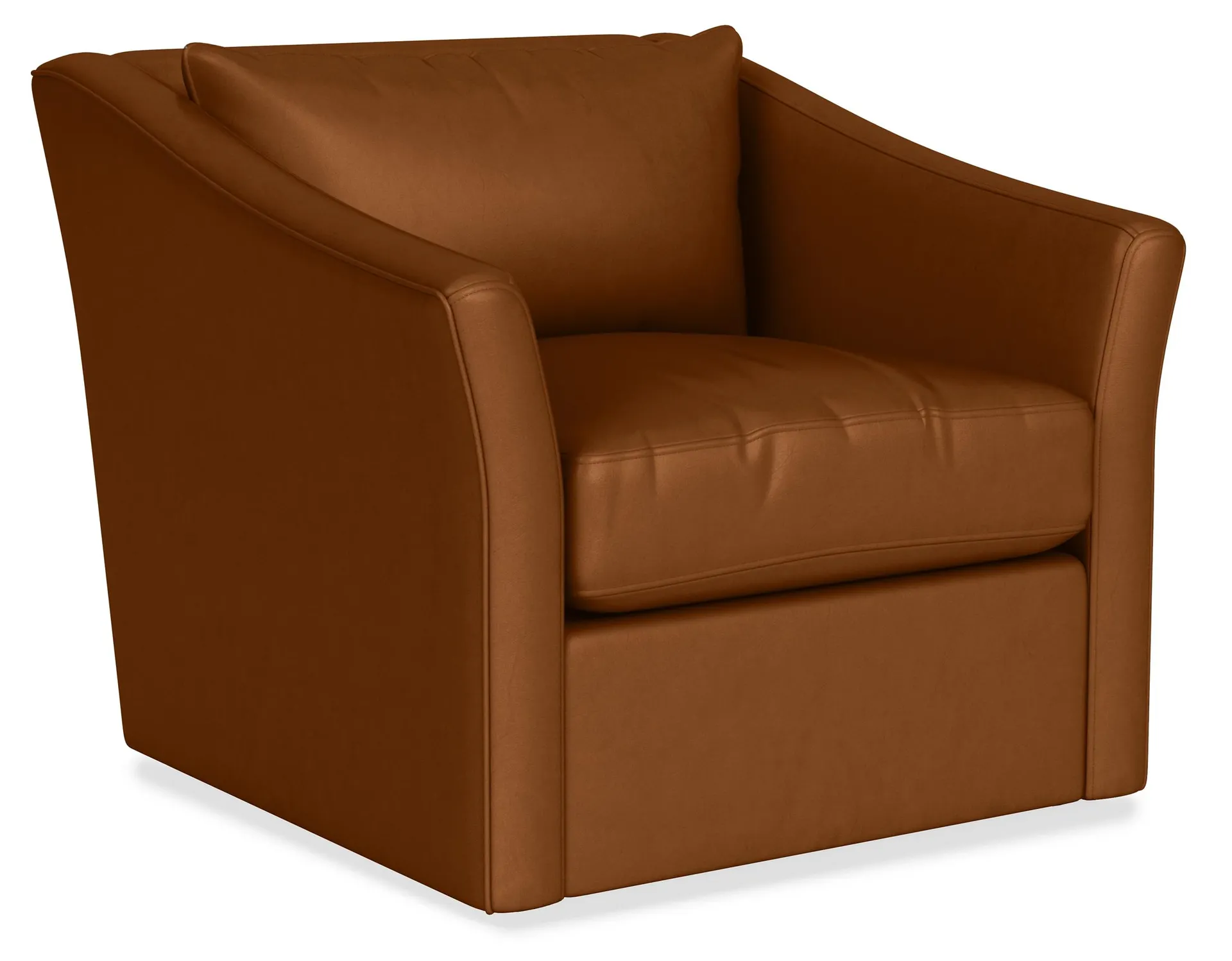 Maeve Swivel Chair in Vento Cognac Leather
