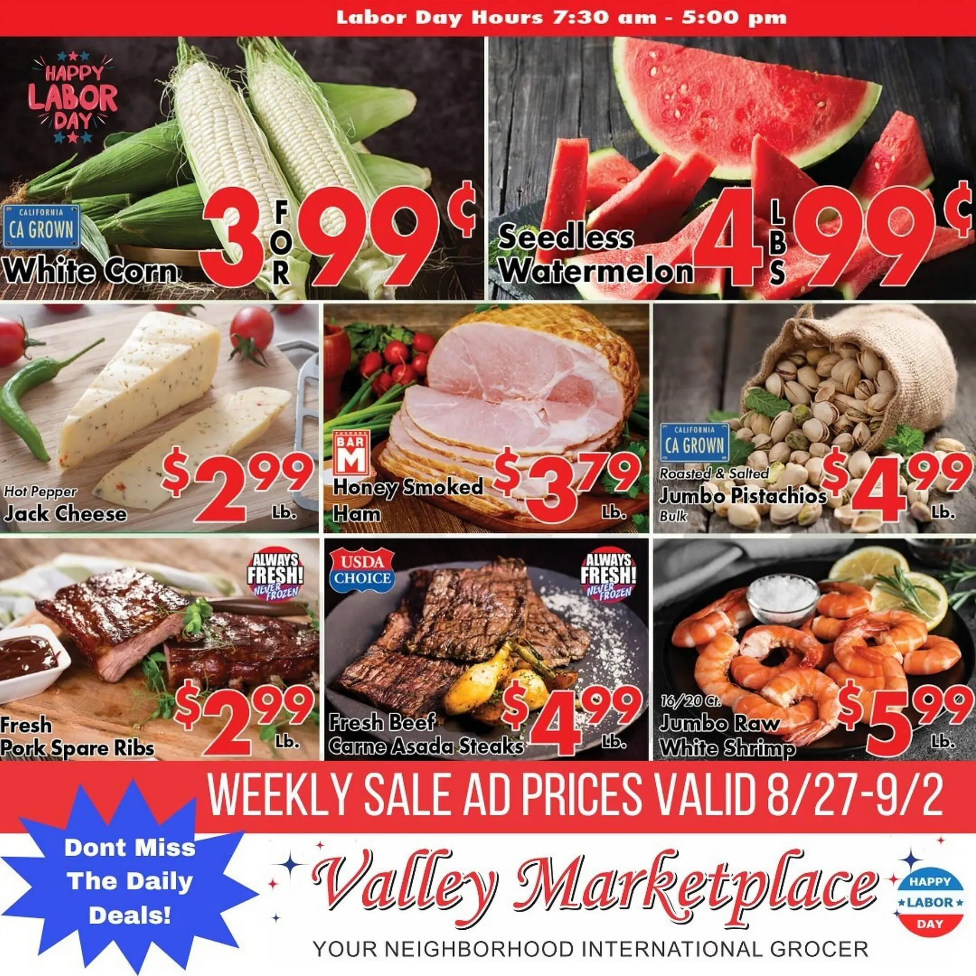 Weekly ad Valley Marketplace ad from August 27 to September 2 2025 - Page 1