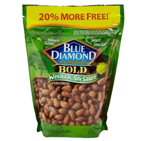 Blue Diamond Bold Wasabi and Soy Sauce Almonds, 19.2 oz