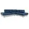Tyme Fabric & Wood Corner Sofa in Blue from MYCS