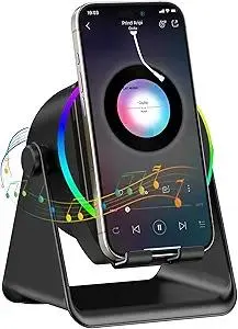 TARKARI Gifts for Men Women, 5 in 1 Wireless Induction Speaker, Bluetooth Speaker with Cell Phone Stand Compatible with iPhone iPad Android Tablet, Cool Gadgets Gifts for Birthday Christmas