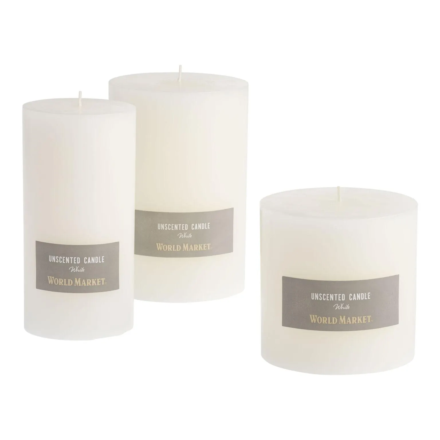 Traditional Unscented Pillar Candle