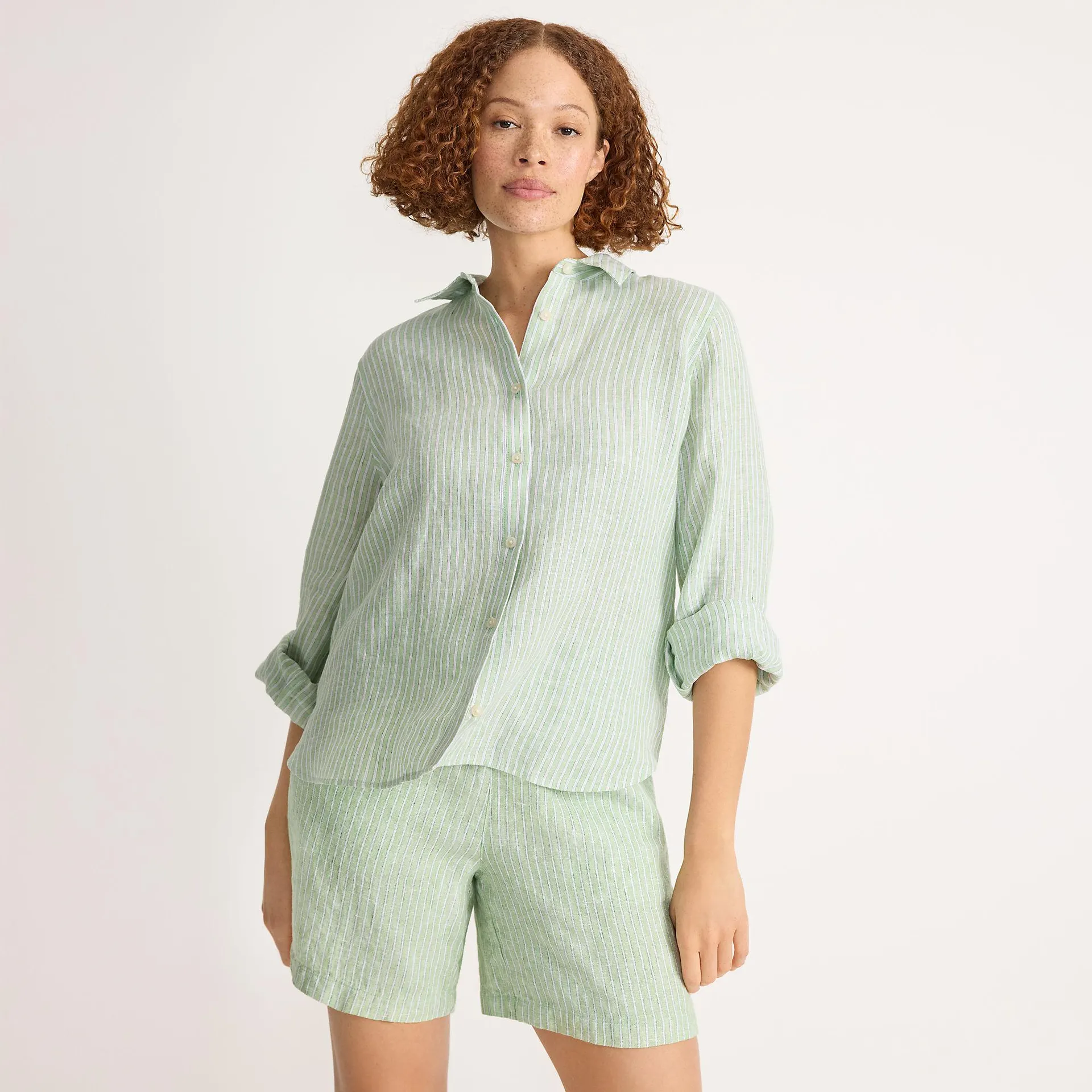 Women's Linen Long Sleeve Feminine Shirt