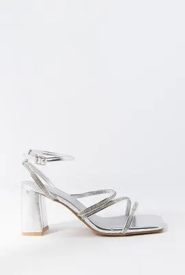 Rhinestone Strappy High Heel