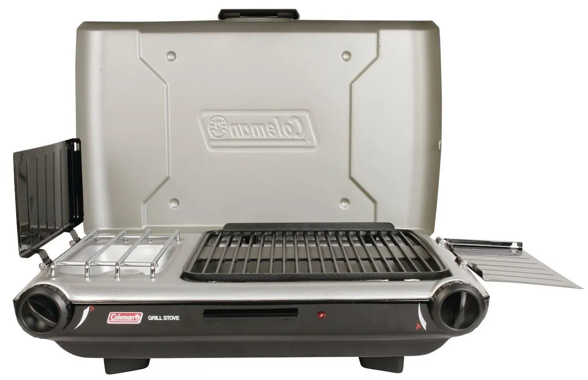 Deluxe Tabletop Propane 2-in-1 Grill/Stove, 2-Burner