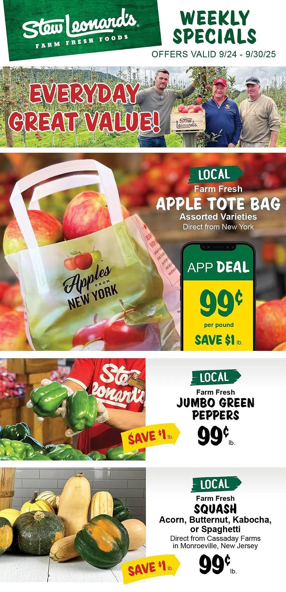 Weekly ad Stew Leonard's flyer from September 25 to September 25 2025 - Page 1