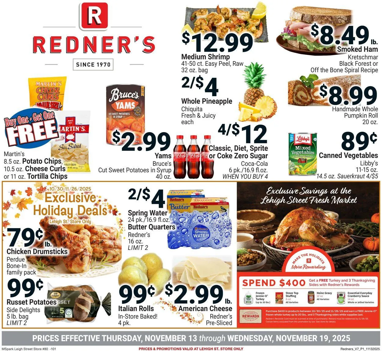Weekly ad Redner’s Warehouse Market Current weekly ad from November 13 to November 19 2025 - Page 1