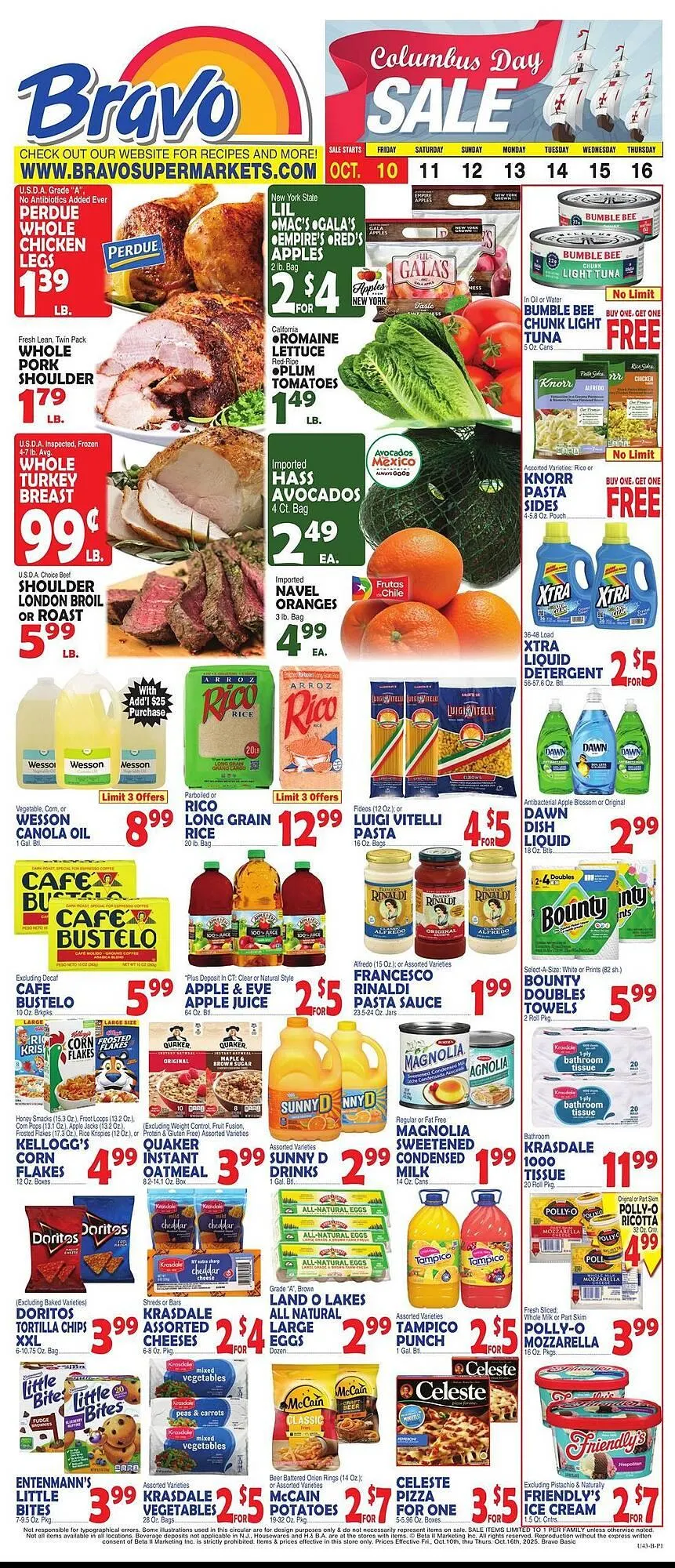 Weekly ad Bravo Supermarkets weekly ad from October 10 to October 16 2025 - Page 1