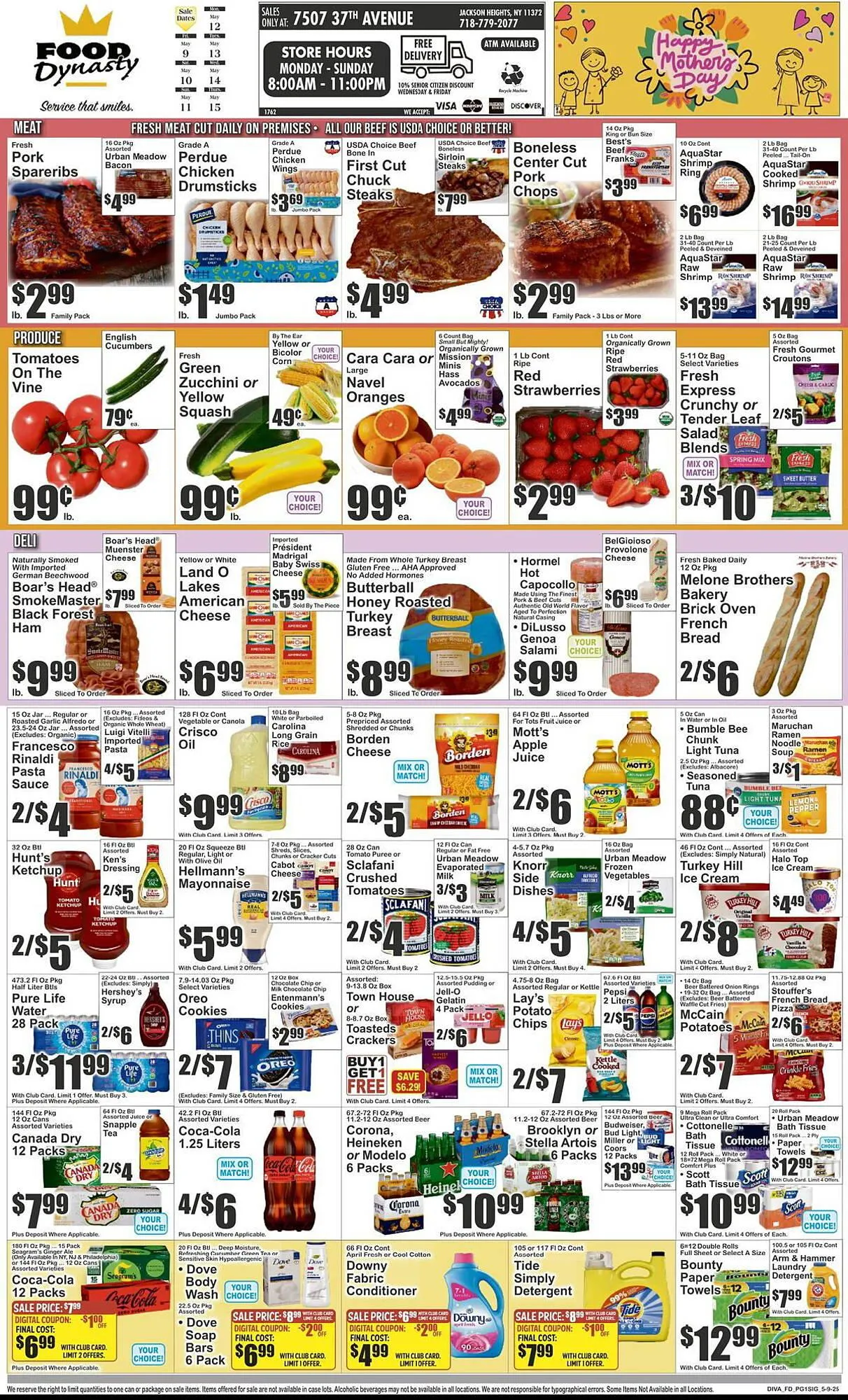 Weekly ad Almonte's Food Dynasty Marketplace Weekly Ad from May 9 to May 15 2025 - Page 1