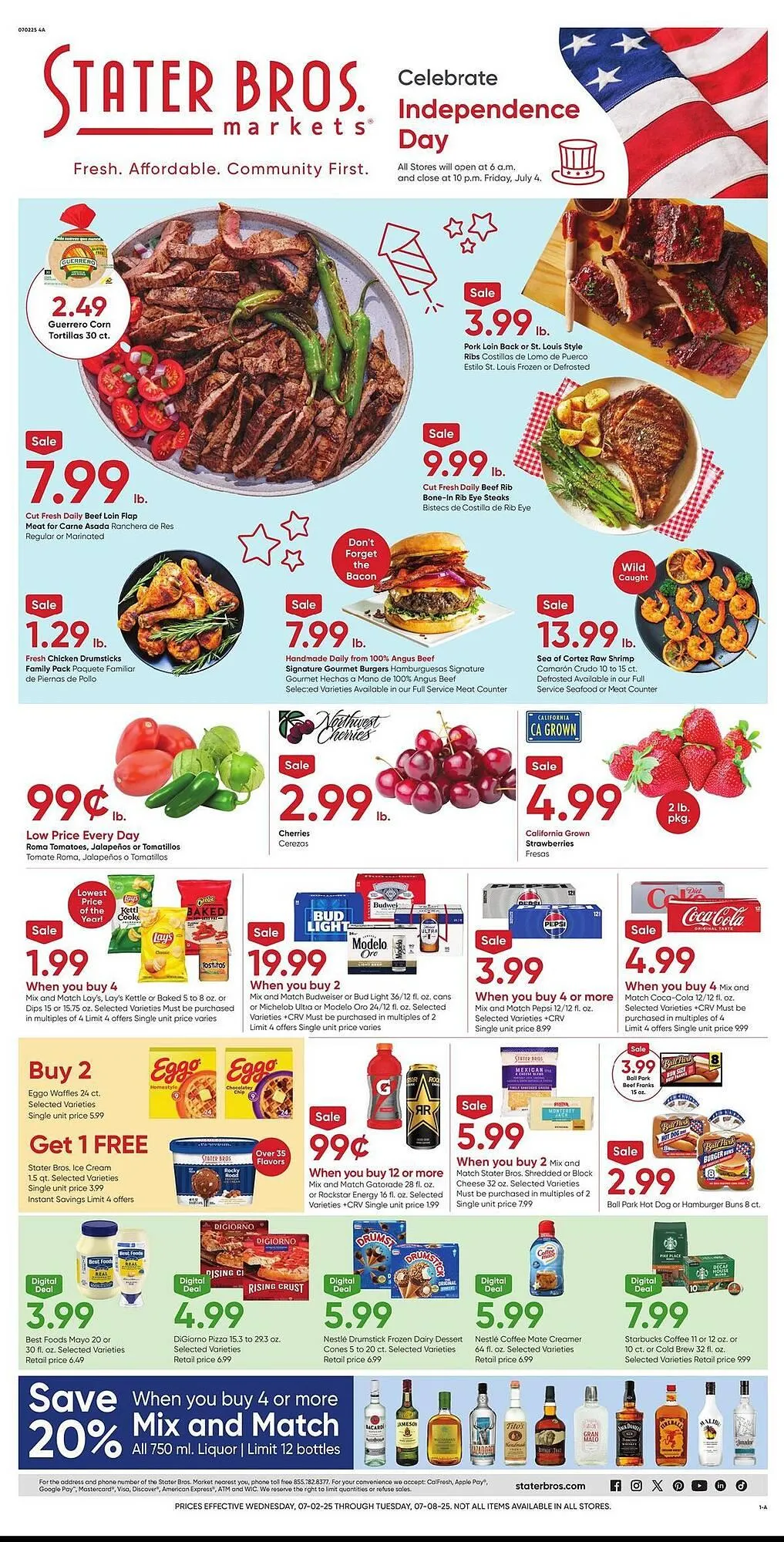 Weekly ad Stater Bros Weekly Ad from July 2 to July 8 2025 - Page 1