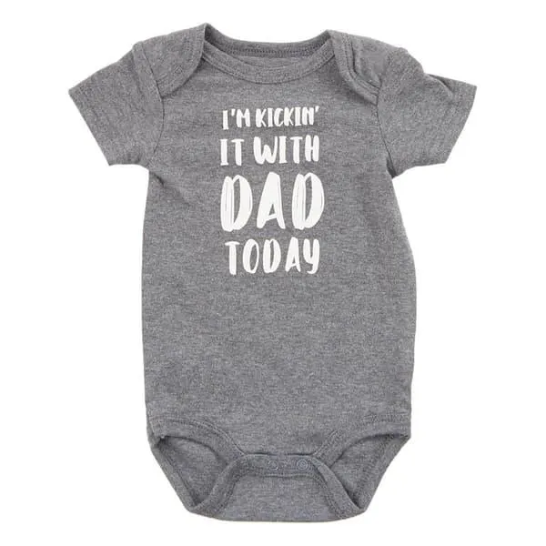 Baby Unisex (NB-9M) Wild Child Kickin it With Dad Bodysuit