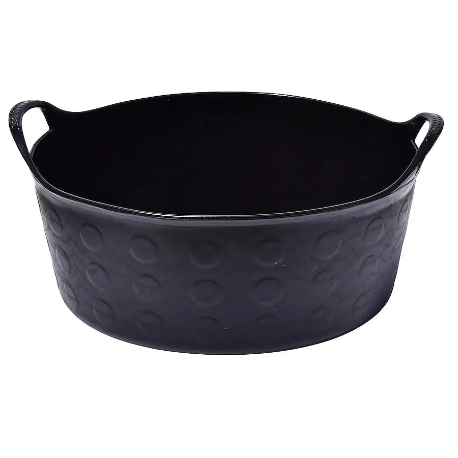 Tuff Stuff Products Flex Tubs ( 14.00-in W x 12.00-in H x 14.00-in D ) Black with dot patterns Polyethylene Stackable Tub