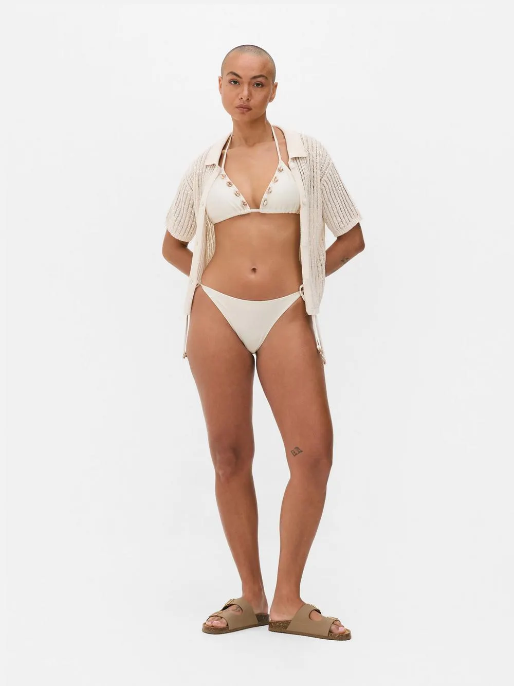 Shell Trim Triangle Bikini Top