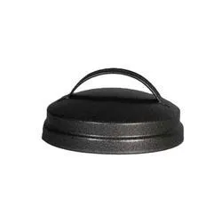 3-1/2" Hammered Zinc Look Metal Jar Lid with Handle