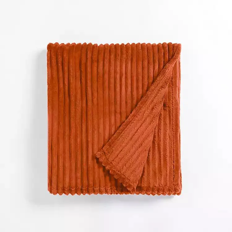 Spice Velvet Corduroy Throw