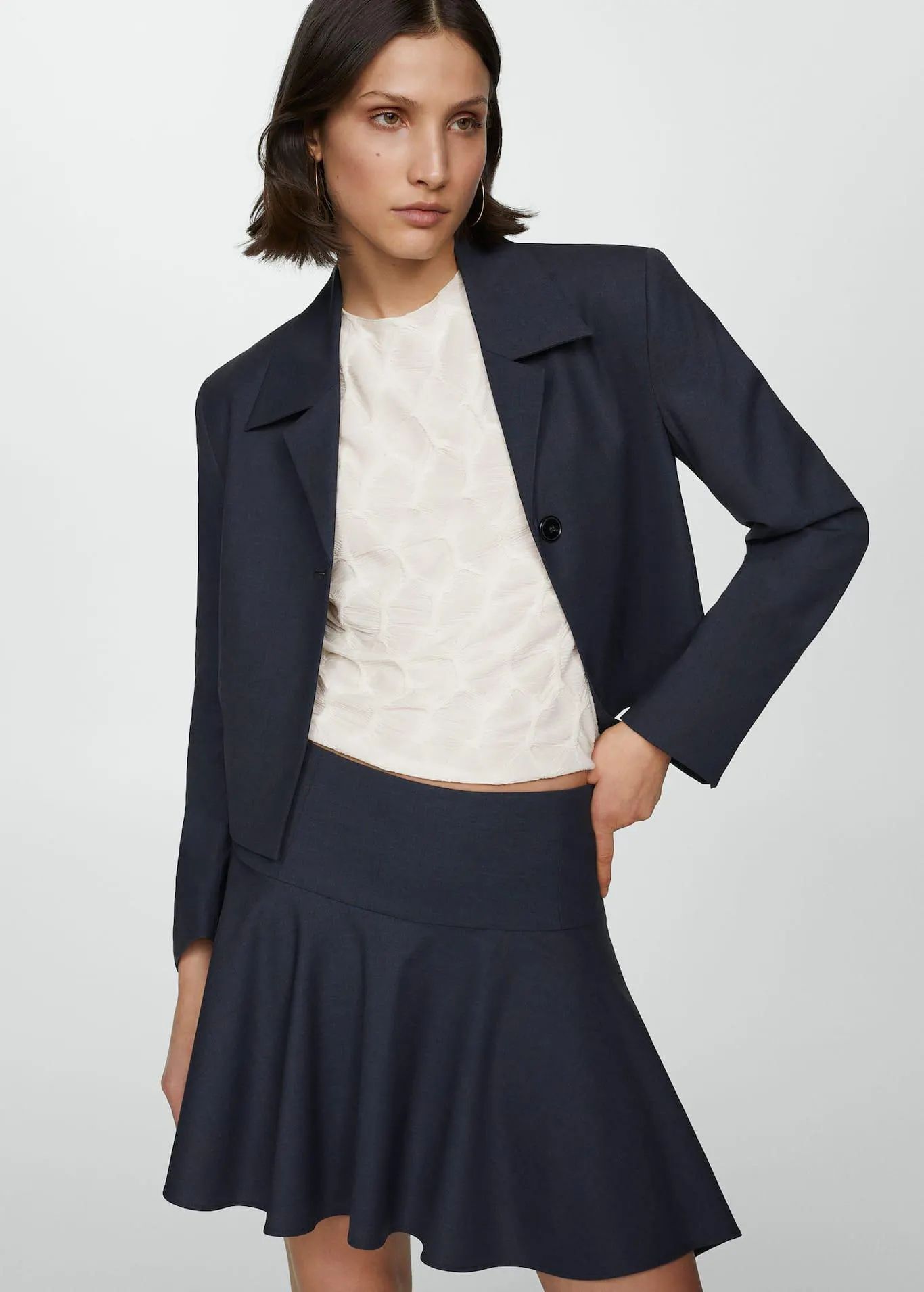 Print textured t-shirt