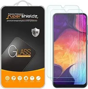 Supershieldz (2 Pack) Designed for Samsung Galaxy A50 Tempered Glass Screen Protector, Anti Scratch, Bubble Free