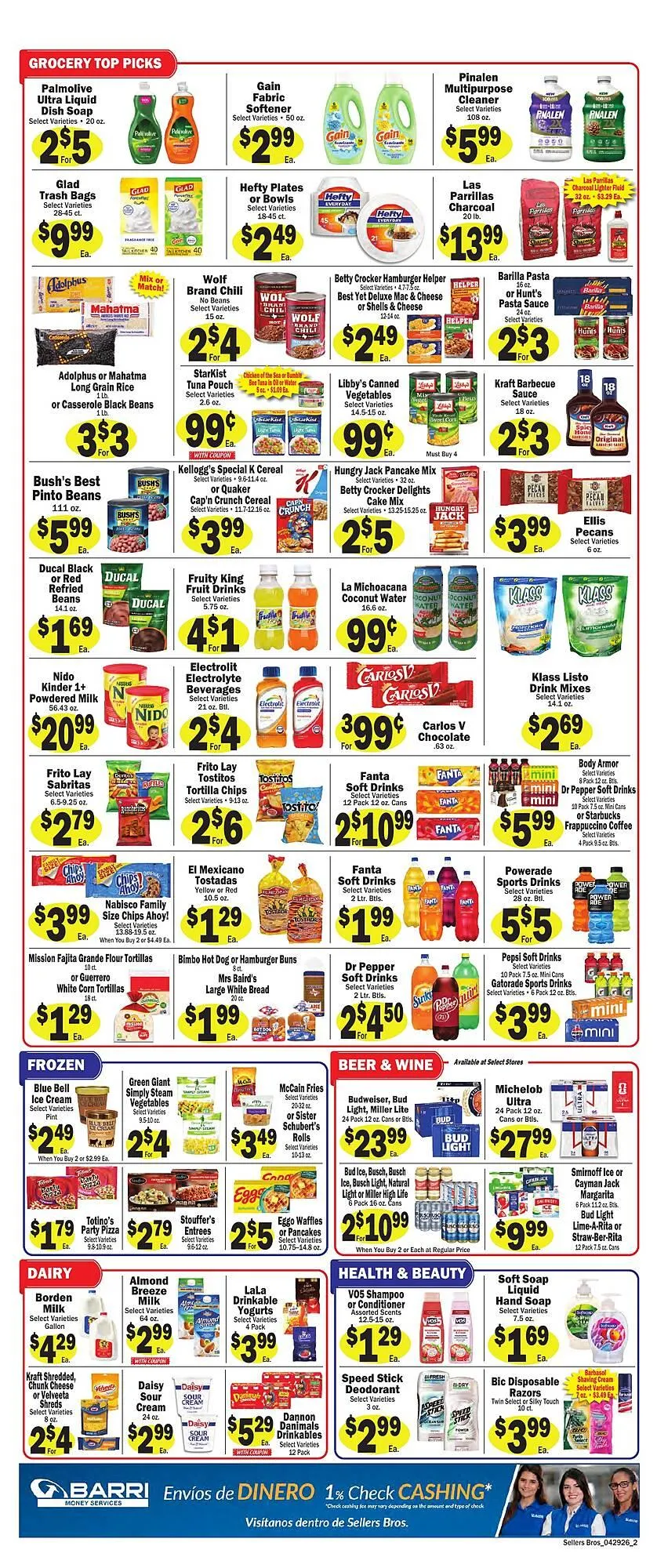 Weekly promotion Sellers Bros weekly ad spanning from April 29 to May 5 2026 - Page 2 for Catalogue 365