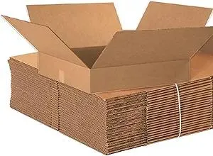 AVIDITI Shipping Boxes Flat 20"L x 20"W x 4"H, 10-Pack | Corrugated Cardboard Box for Packing, Moving and Storage