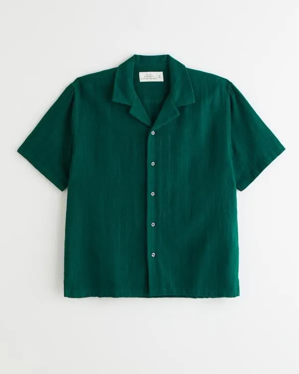 Camp Collar Summer Linen-Blend Shirt