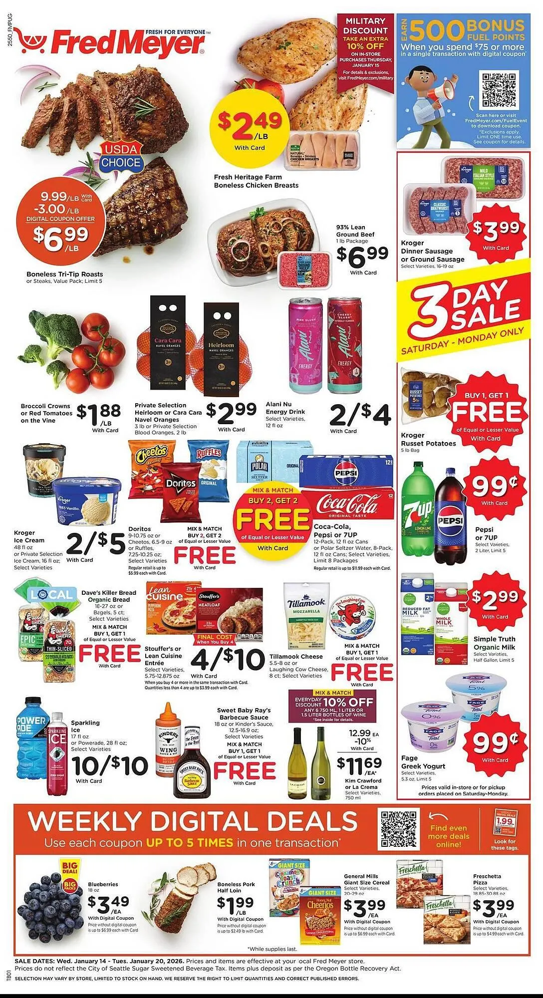 Weekly ad Fred Meyer weekly ad from January 14 to January 20 2026 - Page 1