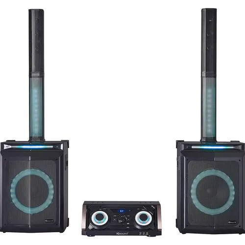 10'' Professional Party Speaker with Dual Array Speakers and Receiver/DVD Player